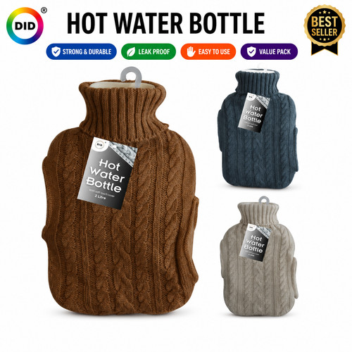 Litre hot water bottle with - hot,
