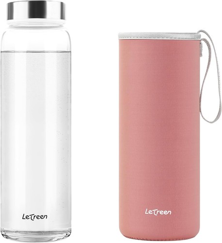 Glass water bottle - glass, litre