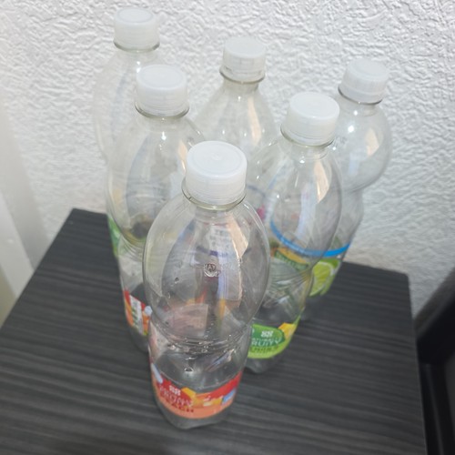 Empty clear plastic litre - clear, 1