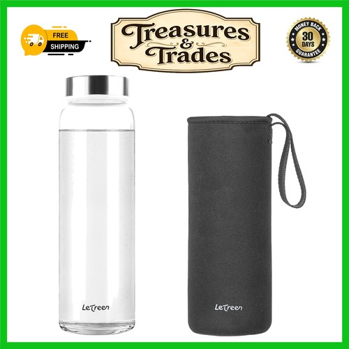 Glass water bottle with - bottle,