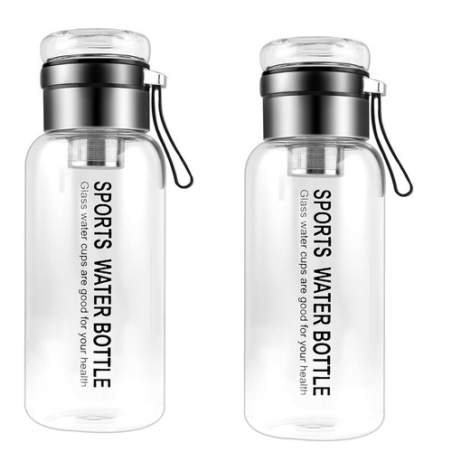 Glass water bottle litre - bottle, 1