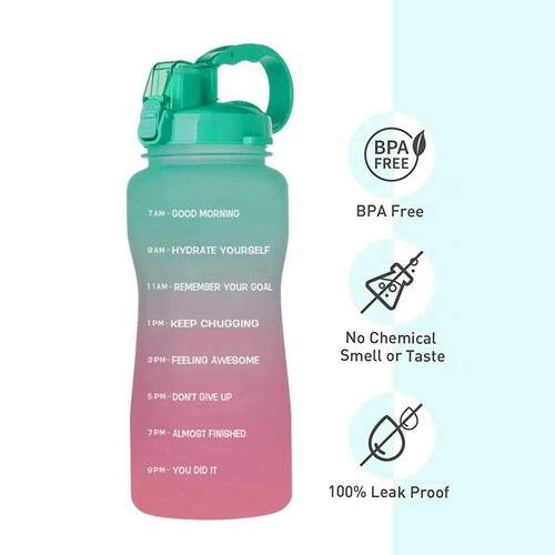 Litre with straw half gallon - &,